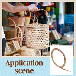 Flat Natural Bamboo Wicker Strips&nbsp;DIY-WH0308-584A