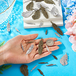 40Pcs 10 Styles Tibetan Style Alloy Pendants&nbsp;TIBEP-TA0001-44