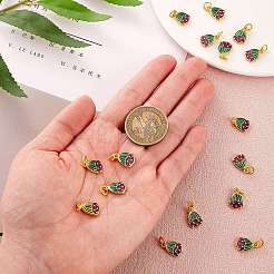 20Pcs Rack Plating Alloy Enamel Charms&nbsp;ENAM-SZ0003-06