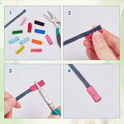 26Pcs 13 Colors Iron Ribbon Crimp Ends&nbsp;FIND-AR0006-13