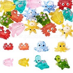 16Pcs 8 Styles Marine Theme Glass Enamel Beads&nbsp;LAMP-TA0002-31