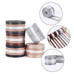 10 Yards 5 Colors Filigree Polyester Striped Ribbon&nbsp;OCOR-AR0001-61