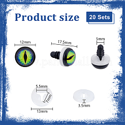 Glass Luminous Craft Doll Eye&nbsp;DIY-PH0030-39A