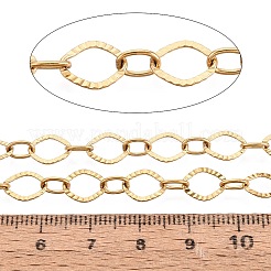 304 Stainless Steel Textured Cat Eye Link Chains&nbsp;CHS-Q009-05G-02