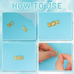 60Pcs 3 Colors Alloy Snap Lock Clasps&nbsp;FIND-GL0002-01