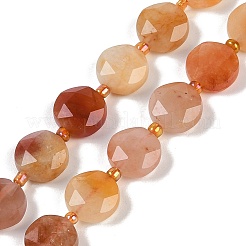 Natural Golden Silk Jade Beads Strands&nbsp;G-C116-A68-01