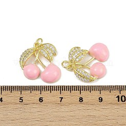 Brass Micro Pave Cubic Zirconia Pendants&nbsp;KK-H072-11B-G01