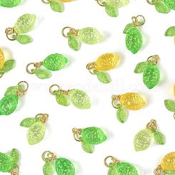 36Pcs 3 Colors Lemon Acrylic Pendants&nbsp;PALLOY-FS00059-02