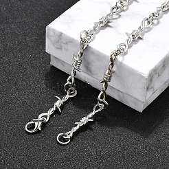 Alloy Barb Wire Necklaces&nbsp;NJEW-R254-01B-P