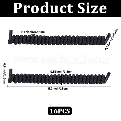 8 Pairs Polyester Curly No Tie Spring Shoelaces&nbsp;AJEW-CP0010-32B-1