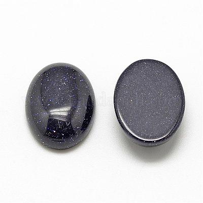 Synthetic Blue Goldstone Cabochons&nbsp;G-R415-13x18-34-1