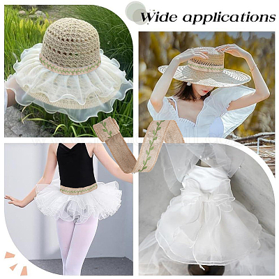 Burlap Ribbons&nbsp;SRIB-WH0011-383-1