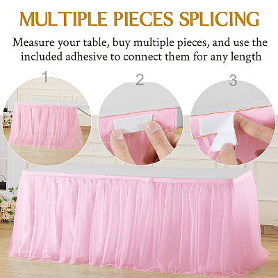Polyester Table Skirt&nbsp;AJEW-WH20019-110A-1
