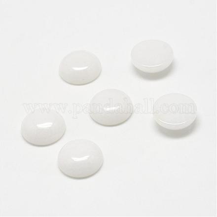 Natural White Jade Gemstone Cabochons&nbsp;G-T020-6mm-04-1
