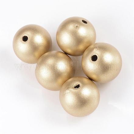 Matte Style Spray Painted Acrylic Beads&nbsp;ACRP-S669-10mm-02-1