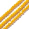 Faceted Glass Beads Strands, Round, Gold, 6x5.5mm, Hole: 1.2mm, about 95pcs/strand, 22.24''(56.5cm)
