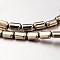 Electroplate Non-magnetic Synthetic Hematite Bead Strands, Rectangle, Antique Bronze Plated, 6x4x3mm, Hole: 1mm, about 67pcs/strand, 15.7 inch