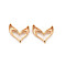 Brass Charms, Nickel Free, Whale Tail, Real 18K Gold Plated, 12.5x13x2mm, Hole: 1.2mm