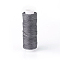 Waxed Polyester Cord, Micro Macrame Cord, for Leather Project, Bracelet Making, Shoe Reparing, Bookbinding, Flat, Dark Gray, 0.8mm, about 32.8 yards(30m)/roll