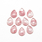 Watermelon Stone Glass Cabochons, teardrop, 13~14x9~10x5mm