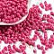 Baking Paint Glass Seed Beads, Bicone, Camellia, 4.5x3.5mm, Hole: 1.4mm, about 5625pcs/pound