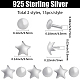 30Pcs 2 Styles 925 Sterling Silver Flat Head Pins&nbsp;STER-SC0001-70P-2