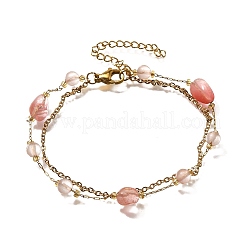304 Stainless Steel Multi-strand Link Bracelets&nbsp;BJEW-Z083-01G-02