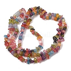 Synthetic Crackle Quartz Chips Beads Strands&nbsp;G-L154-24