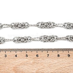 6MM 304 Stainless Steel Byzantine Chain Necklaces for Women&nbsp;NJEW-G201-04P