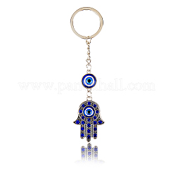 5Pcs Alloy Lampwork Keychain Bar&nbsp;KEYC-CP0001-41