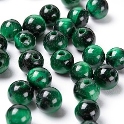 100Pcs 8mm Natural Green Tiger Eye(Dyed & Heated) Round Beads&nbsp;DIY-LS0002-08