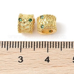 Brass Micro Pave Cubic Zirconia European Beads&nbsp;KK-E113-05G