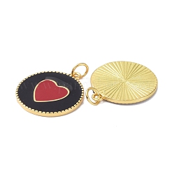 Brass Enamel Pendants&nbsp;KK-C223-19G-01