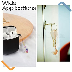 6Pcs Acrylic & Glass Mobile Straps&nbsp;HJEW-YW00241