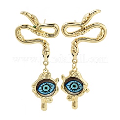 Rack Plating Eye Brass Stud Earrings&nbsp;EJEW-C108-07G