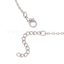 Brass Red Wing Heart with Cross Pendant Cable Chain Necklaces for Women&nbsp;NJEW-JN05909