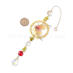 Fairy Brass & Resin Pendant Decorations&nbsp;HJEW-TA00247-01