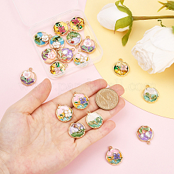 20Pcs 10 Styles Rack Plating Alloy Enamel Pendants&nbsp;ENAM-SC0007-27