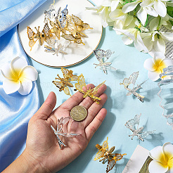 12Pcs 2 Colors Alloy Alligator Hair Clips for Women&nbsp;OHAR-SP0001-08