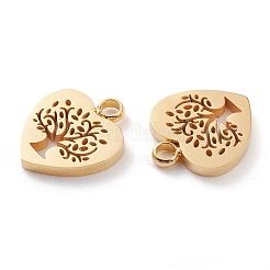 Ion Plating(IP) 304 Stainless Steel Charms&nbsp;LS-STAS-Y002-05G