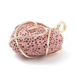 Unwaxed Natural Lava Rock Pendants&nbsp;PALLOY-JF01746