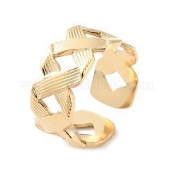304 Stainless Steel Hollow Infinity Open Cuff Rings&nbsp;RJEW-D002-41G