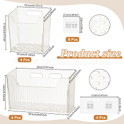 8 Sets 2 Styles Plastic Bathroom Storage Box with Sticker&nbsp;AJEW-TW0001-20