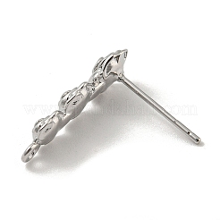 Brass Ear Studs Findings&nbsp;LS-KK-R154-01P