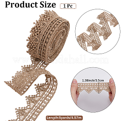 5 Yards Polyester Embroidery Lace Trim Ribbon&nbsp;OCOR-CY0001-23C