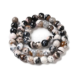Dyed & Heated Natural Fire Crackle Agate Beads Strands&nbsp;G-P539-C01-02