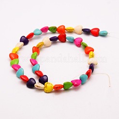 Heart Synthetic Turquoise Beads Strands&nbsp;TURQ-I019-12mm-07