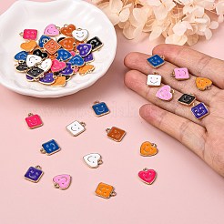 64Pcs 16 Style Alloy Enamel Charms&nbsp;ENAM-SZ0002-56