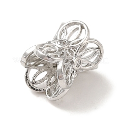 Brass Micro Pave Clear Cubic Zirconia Spacer Beads&nbsp;LS-KK-K371-23P