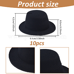 EVA Cloth Round Fascinator Hat Base for Doll&nbsp;AJEW-WH0455-258B